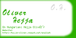 oliver hejja business card